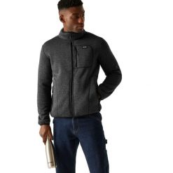 Męska Bluza Polarowa Barlee Marl Z Pełnym Zamkiem Błyskawicznym. Czarne bluzy męskie Regatta, m, bez wzorów, z dzianiny, bez kaptura. Za 168.99 zł.