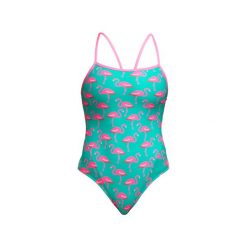 Strój do pływania FUNKITA Go Flamingo - Single Strap. Czerwone kostiumy jednoczęściowe damskie FUNKITA, l, bez wzorów, z materiału, sportowe, na fitness i siłownię. Za 239.99 zł.