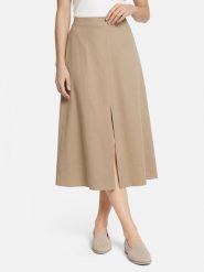 Marc O'Polo spódnica midi z lnu Kobiety Lyocell beżowy, 34. Brązowe spódnice damskie Marc O'Polo, bez wzorów, z lyocellu, eleganckie, midi. Za 479.95 zł.