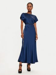 Imperial Sukienka koktajlowa ADQJIBA Granatowy Regular Fit. Niebieskie sukienki damskie Imperial, s, bez wzorów, z syntetyku, wizytowe, bez kołnierzyka, bez ramiączek. Za 369.99 zł.