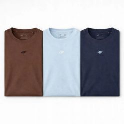 T-SHIRT MĘSKI 4F KOSZULKA LIMITOWANA KOMPLET ZESTAW 3 SZTUKI XL M3947 SS26. Koszulki sportowe męskie 4f, m, bez wzorów, z bawełny, bez kołnierzyka, bez ramiączek, na fitness i siłownię. Za 113.50 zł.