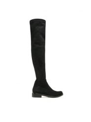 Caprice Muszkieterki 9-25510-41 Czarny. Czarne kozaki damskie Caprice, z materiału, bez obcasa, na płaskiej podeszwie. Za 439.99 zł.
