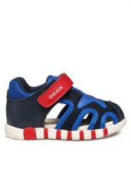 Geox Sandały B Sandal Iupidoo B555PC 0BC14 C4226 Granatowy. Niebieskie sandały chłopięce Geox, ze skóry, bez zapięcia. Za 139.99 zł.