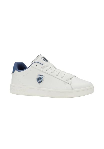 Buty K-Swiss COURT SHIELD II (04412-124-M). Białe trekkingi męskie K-SWISS, na fitness i siłownię. Za 169.00 zł.