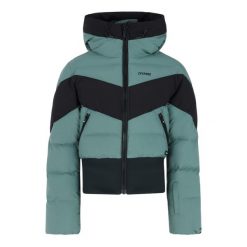 Kurtka narciarska z kapturem dla dziewczynki Protest Milou. Zielone buty zimowe dziewczęce Protest, bez wzorów, bez zapięcia. Za 593.00 zł.