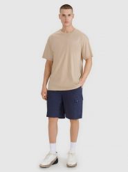4F Spodenki casual cargo męskie - szare S. Szare krótkie spodenki sportowe męskie 4f, l, bez wzorów, z bawełny. W wyprzedaży za 89.99 zł.