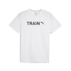 Koszulka Sportowa Męska Puma Graphic Train. Czarne koszulki sportowe męskie Puma, m, bez wzorów, bez kołnierzyka, bez ramiączek. Za 86.99 zł.