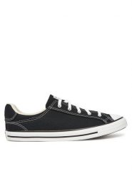 Converse Trampki Chuck Taylor All Star Dainty Lucky A12950C Czarny. Czarne trampki i tenisówki damskie Converse, bez wzorów, z materiału, retro, bez zapięcia. Za 209.99 zł.