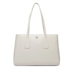 Torebka Calvin Klein. Brązowe torebki do ręki damskie Calvin Klein, bez wzorów, bez dodatków. Za 649.99 zł.