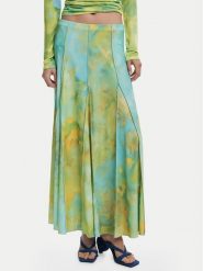 Desigual Spódnica maxi Desvanecer 25WWFK06 Zielony Regular Fit. Zielone spódnice damskie Desigual, xs, bez wzorów, z syntetyku, maxi. Za 369.99 zł.