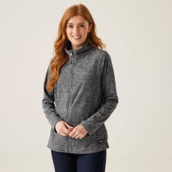 Polar turystyczny damski Mayse Full Zip. Niebieskie bluzy sportowe damskie Regatta, bez wzorów, z polaru, bez kaptura, narciarskie. W wyprzedaży za 112.95 zł.