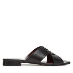 Klapki Tory Burch. Czarne klapki damskie Tory Burch, bez wzorów, bez obcasa. Za 949.99 zł.