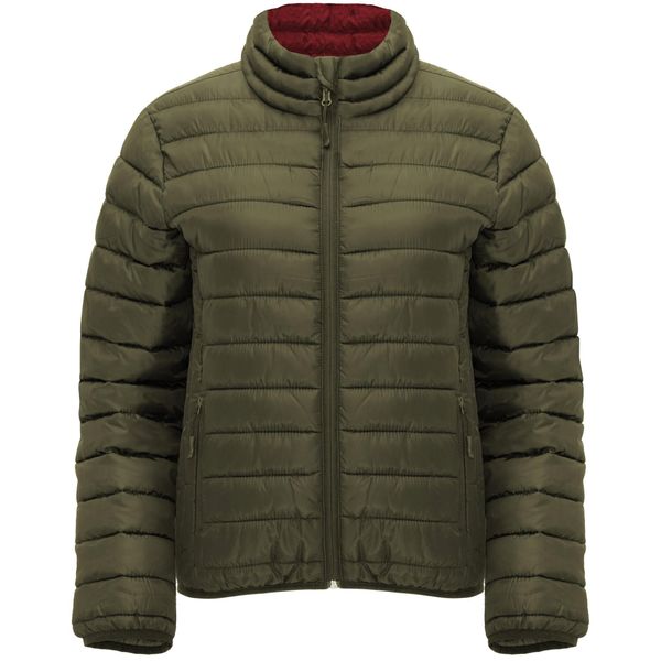 Womens/Ladies Finland Slim Padded Jacket. Zielone kurtki sportowe damskie ROLY, bez wzorów, z puchu, bez kaptura, trekkingowe. Za 145.99 zł.