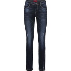 Dżinsy "authentik-stretch", krótsze nogawki SLIM bonprix ciemnoniebieski. Jeansy damskie marki bonprix. Za 89.99 zł.
