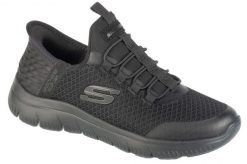 Buty sportowe Sneakersy chłopięce, Slip-Ins: Summits - High Range. Czarne trampki i tenisówki chłopięce Skechers, bez wzorów, z materiału, sportowe, przed kostkę, bez zapięcia. Za 189.99 zł.