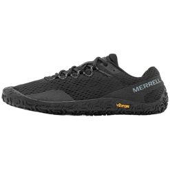 Buty do biegania męskie Merrell Vapor Glove 6. Czarne buty sportowe męskie Merrell, z syntetyku, bez zapięcia, do biegania. Za 474.75 zł.