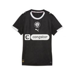 Damska trzecia koszulka FC St. Pauli 25/26 PUMA Black White. Białe koszulki sportowe damskie Puma, bez wzorów, bez kołnierzyka, bez ramiączek, do piłki nożnej. Za 399.00 zł.
