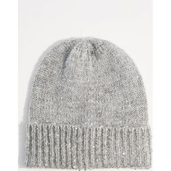 Czapka z połyskującą aplikacją - Jasny szar. Szare czapki i kapelusze damskie Mohito. Za 29.99 zł.