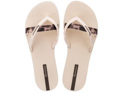 Klapki japonki damskie Ipanema Kirei Chic. Brązowe klapki damskie Ipanema, bez wzorów, z gumy, bez obcasa. Za 59.99 zł.