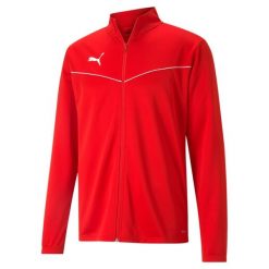 Bluza męska Puma teamRISE Training Poly Jacket czerwona. Białe bluzy sportowe męskie Puma, m, bez wzorów, bez kaptura, do piłki nożnej. Za 139.00 zł.