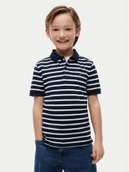 Tommy Hilfiger Polo KB0KB09103 Granatowy Regular Fit. Niebieskie t-shirty dla chłopców Tommy Hilfiger, bez wzorów, z bawełny, bez ramiączek. Za 229.99 zł.