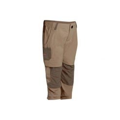 Spodnie Hike 500 dla dzieci. Brązowe spodnie materiałowe dla dziewczynek QUECHUA. W wyprzedaży za 39.99 zł.