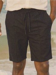 Szorty z wiskozą - czarny. Czarne szorty męskie Sinsay, l, bez wzorów, z wiskozy. Za 49.99 zł.