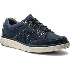 Półbuty CLARKS - Un Abode Lace 261326117 Navy Nubuck. Niebieskie półbuty na co dzień męskie marki Clarks, z materiału. W wyprzedaży za 209.00 zł.