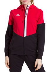 Damska kurtka z kapturem Erima Training. Czarne kurtki sportowe damskie Erima, bez wzorów, z materiału, z kapturem, na fitness i siłownię. Za 240.85 zł.