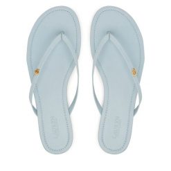 Japonki LAUREN RALPH LAUREN. Niebieskie klapki damskie Lauren Ralph Lauren, bez wzorów, bez obcasa. Za 379.99 zł.