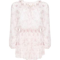 Sukienka LOVESHACKFANCY POPOVER. Czerwone sukienki damskie LoveShackFancy, na imprezę, bez wzorów, z jedwabiu, bez kołnierzyka, bez ramiączek. Za 2,110.00 zł.