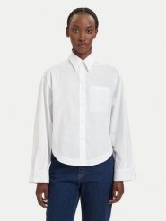 BOSS Koszula C_Boskota-1 50566871 Biały Oversize. Białe bluzki damskie Boss, bez wzorów, z bawełny, bez kołnierzyka, bez ramiączek. Za 594.99 zł.