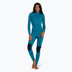 Pianka do pływania damska Billabong 3/2 mm Foil Back Zip marine. Niebieskie obuwie sportowe damskie Billabong, bez wzorów, rowerowe. Za 619.99 zł.