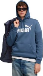 Puma Bluza męska Puma ESS No.1 Logo Hoodie FL niebieska 682571 80 L. Niebieskie bluzy męskie Puma, l, bez wzorów, bez kaptura. Za 234.35 zł.