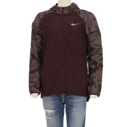Kurtka dresowa damska Bordeaux. Czerwone kurtki damskie Nike, l, bez wzorów, z dresówki, bez kaptura, na fitness i siłownię. Za 136.28 zł.