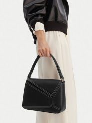 GINO ROSSI Torebka C-KY117 Czarny. Czarne torebki do ręki damskie Gino Rossi, bez wzorów, z materiału, bez dodatków. Za 199.99 zł.