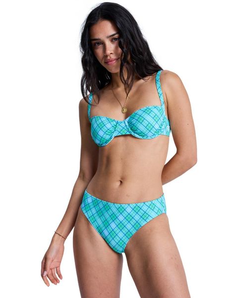 Majtki bikini hipster dla Kobiety PRINTED ESSENTIALS Zielony. Zielone bikini damskie Roxy, s, bez wzorów. Za 149.99 zł.