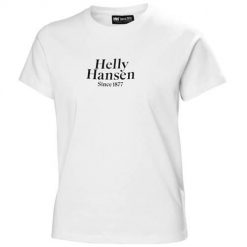 Koszulka sportowa damska Helly Hansen Core Graphic. Białe koszulki sportowe damskie Helly Hansen, m, bez wzorów, z bawełny, bez kołnierzyka, bez ramiączek. Za 213.00 zł.