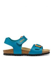 Geox Sandały J Ghita Boy J028LB 000BC C4D2T S Niebieski. Niebieskie sandały chłopięce Geox, ze skóry, bez zapięcia. Za 209.99 zł.