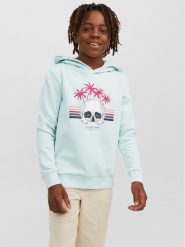 Jack & Jones Junior Bluza 12239455 Niebieski Regular Fit. Niebieskie bluzy dla chłopców Jack & Jones Junior, bez wzorów, z syntetyku, bez ramiączek, bez kaptura. Za 229.99 zł.