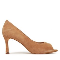 Szpilki Lasocki. Brązowe szpilki damskie Lasocki, bez wzorów, bez obcasa, bez zapięcia. Za 219.99 zł.