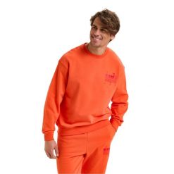 Bluza DIADORA SWEATSHIRT CREW MANIFESTO. Brązowe bluzy męskie Diadora, m, bez wzorów, bez kaptura. Za 139.99 zł.