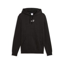Męska dzianinowa bluza z kapturem Essentials z logo No.1 PUMA. Czarne bluzy męskie Puma, na jesień, l, bez wzorów, z bawełny, z kapturem. Za 229.00 zł.