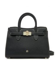Aigner Torebka 133008 Czarny. Czarne torebki do ręki damskie Aigner, bez wzorów, ze skóry, bez dodatków. Za 2,159.00 zł.