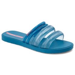 Niebieskie Klapki Ipanema Modne Obuwie Damskie. Niebieskie klapki damskie Ipanema, bez wzorów, eleganckie, bez obcasa. Za 129.00 zł.