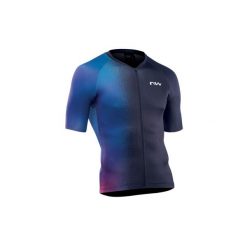 Koszulka rowerowa NORTHWAVE BLADE Jersey czarno niebieska. Czarne bluzy męskie Northwave, z jersey, bez zapięcia, rowerowe. Za 165.00 zł.
