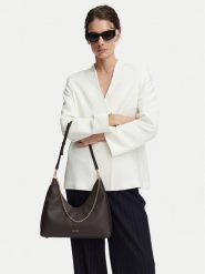 Calvin Klein Torebka Emblem Hw Pebble Shoulder Bag LV04F3495G Brązowy ciemny. Brązowe torebki do ręki damskie Calvin Klein, bez wzorów, ze skóry, bez dodatków. Za 512.99 zł.
