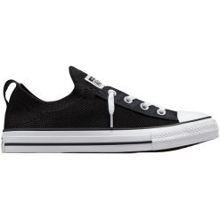 Buty sportowe damskie Converse Ctas Shoreline Knit Slip. Czarne obuwie sportowe damskie Converse, bez wzorów, z materiału. Za 490.00 zł.