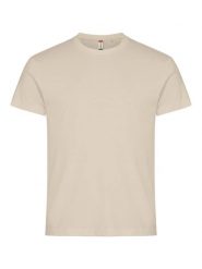 Clique Basic-T T-shirt męski dopasowany z bawełny – light khaki. Zielone t-shirty męskie CLIQUE, m, bez wzorów, z bawełny, bez kołnierzyka. Za 82.69 zł.