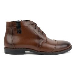 Olivier Buty męskie zimowe eleganckie trzewiki 282LU brązowe. Brązowe eleganckie półbuty na zimę, ze skóry, eleganckie, bez zapięcia. Za 453.66 zł.